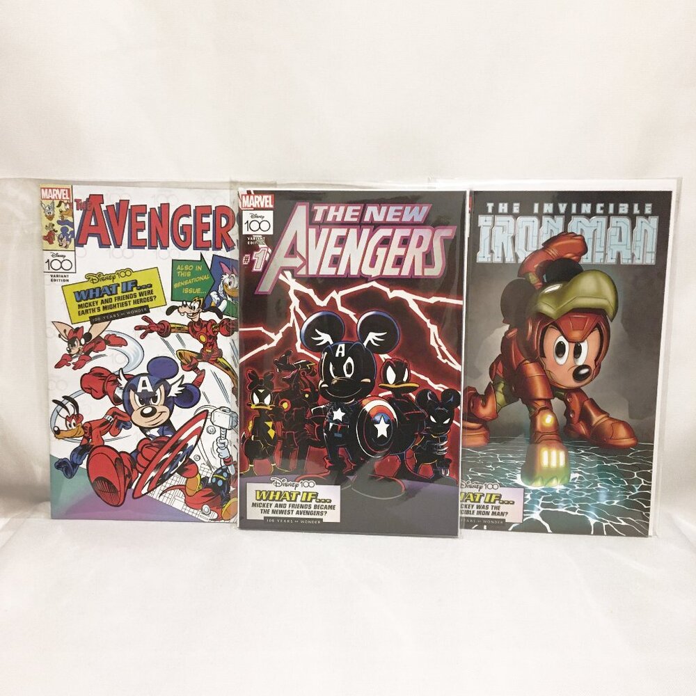 Disney 100 Variant "WHAT IF" Marvel Comic Book Set - Picture 1 of 4